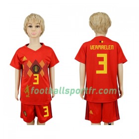Tenue Belgique Vermaelen 3 Enfant Domicile Coupe du monde 2018 Maillot de Foot